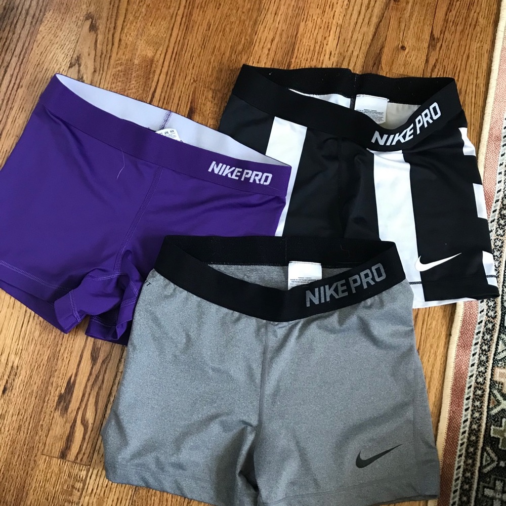 Set of Nike Pro Spandex Shorts